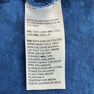 Chico’s 100% Linen Blue Stretch Henley Short Sleeves Tee, Sz Large thumbnail 9