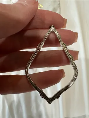 Kendra Scott “Sophee Drop” Silver Open Teardrop Filigree Earrings thumbnail 8