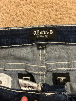 E309 lotus by miss me mid-rise boot size 34/18 l32 jeans thumbnail 3