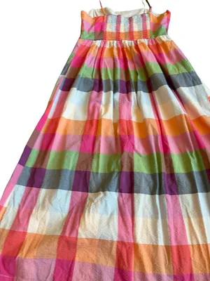 Kate Spade For Target Colorful Plaid Dress A-Line Spaghetti Strap Size Small thumbnail 9