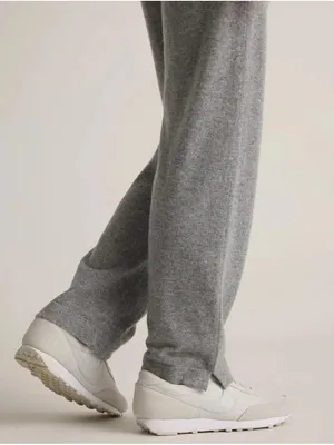 NWT Quince Mongolian Cashmere Straight Leg in Heather Grey Pull-on Knit Pants M thumbnail 2