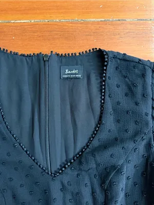 Bardot Mae Lace Tiered Swiss Dot Fit & Flare Mini Dress - Black - Size US 6🧡🍄 thumbnail 9
