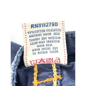 True Religion Joey Navy Blue Big T Stitch Low Rise‎ Flare Pants 26 Made in USA thumbnail 7