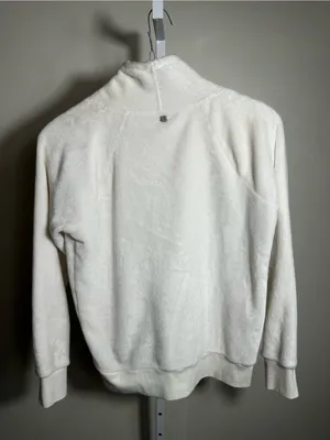 N243. Gaiam Fleece Soft Cream Funnel Neck Women's Sweater thumbnail 4