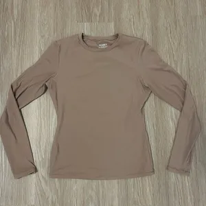 Long sleeve fitted top Brown thumbnail 1