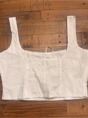 MESHKI Melanie‎ Cotton Anglaise Top thumbnail 3