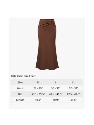 NEW Career Pencil Skirts Side Knotted Stretch Fishtail Maxi L thumbnail 2