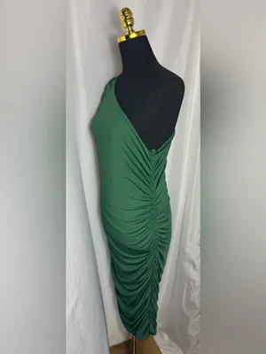 Botique style homecoming party fits One-Shoulder Emerald Green Sheath Dress XL thumbnail 12