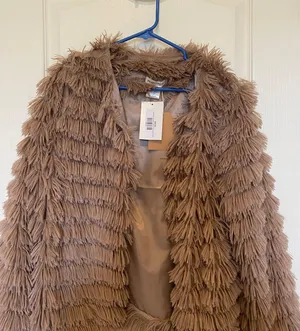 Main Strip faux fur jacket thumbnail 2