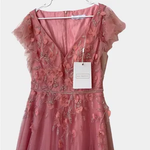 NEW Mac Duggal 11224 - Pink V-Neck‎ A-Line Prom Gown Maxi Dress Size 8 thumbnail 8