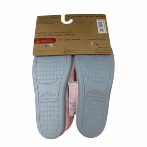 Dearfoams Sz S (5/6) Sugar Pink Microfiber Velour Indoor/Outdoor Memory Slippers thumbnail 3