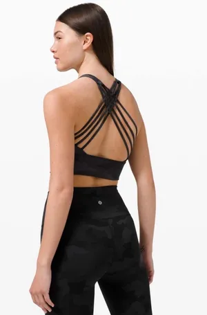 Lululemon Free To Be Bra Wild High Neck Long Line "Light Support, A/B Cup Heritage 365 Camo Deep Coal Multi 6 thumbnail 5