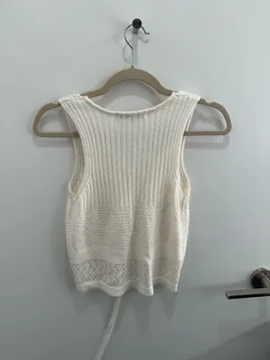 More to Come Revolve White Knit Top Size Small thumbnail 7