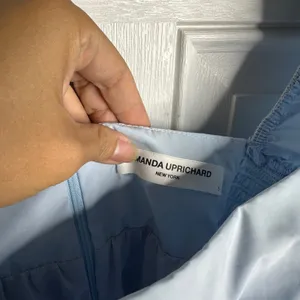 Amanda Uprichard Ariana dress blue babydoll coquette puff‎ sleeves small cottage thumbnail 4