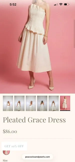 White Midi Dress thumbnail 3