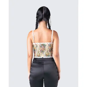 Finesse Victorian Antoinette Tapestry Floral Embroidered Corset Bustier Top Sz S thumbnail 3