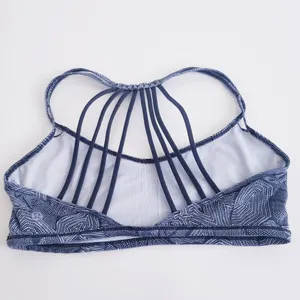 Lululemon Lighten Up BraMini Dottie Tribe White Racerback Sports Bra thumbnail 5