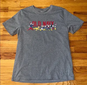 Old Navy x Disney Collab Gray Cartoon Graphic Tee Sz M thumbnail 7