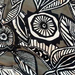 LOFT High Waist Black and White Abstract Shorts thumbnail 4