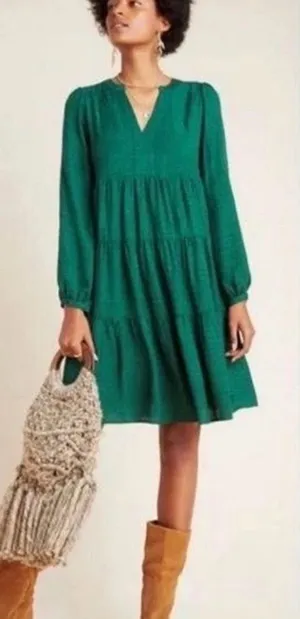 Maeve by Anthropologie Amber Tiered Tunic Dress Medium - C1-327 thumbnail 1