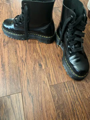 Dr. Martens 1460 black leather platform boots thumbnail 7