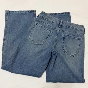 Hollister Low-Rise Baggy Jeans Womens 00R W24 Regular Blue Denim 100% Cotton thumbnail 2