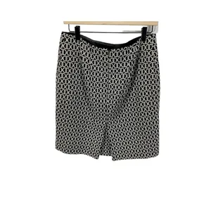 White House Black Market‎ Womens Straight Skirt Geometric Mini Back Slit USA 8 thumbnail 2