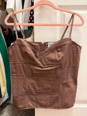 Brown Corset Top Princess Polly thumbnail 2