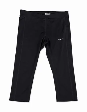 nike womens cropped drawstring leggings capri medium black thumbnail 1