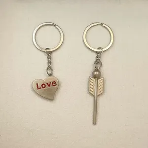 Heart Arrow Keychain Charm for Men Women Car Keychain Key Ring Bag Charm thumbnail 2
