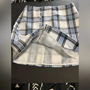BLUE RAIN Plaid Fleece Button Lined Mini Skirt Y2K Women’s Sz S EUC thumbnail 3