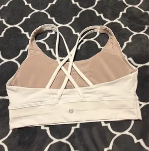 lululemon athletica Light Beige Crisscross Strappy Sports Bra thumbnail 2