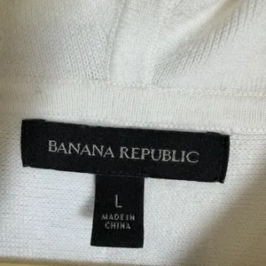 Banana Republic Size-L‎ Womens Pullover Sweater Hoodie Off White thumbnail 5