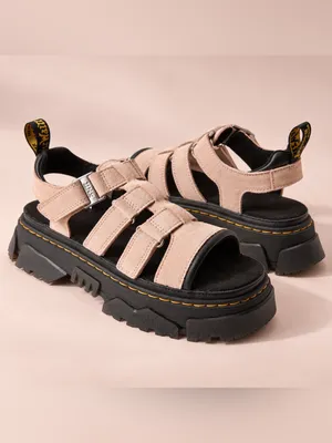 Dr. Martens Mattison Pink Suede Platform Sandals Size 8 NIB thumbnail 3