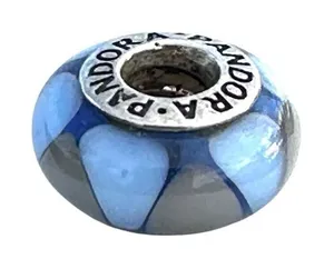 PANDORA Unique Blue Captivating Murano Glass Charm 925 thumbnail 1