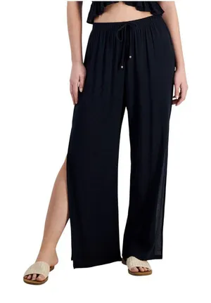 NWT Miken Juniors Side-Slit Cover-up Pants I6596P380 Black XL thumbnail 1