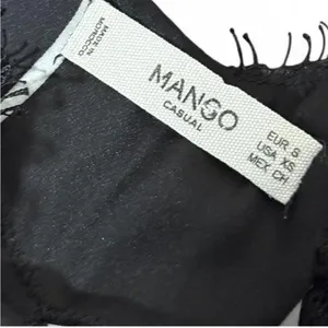 Mango Black and White Striped Lace Chemise thumbnail 4
