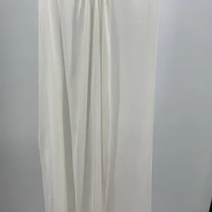 Tessie Cream Lace-Trimmed nightgown lace detail front slit wedding vintage S thumbnail 5