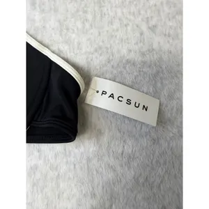 PacSun Swim‎ Eco Black White Contrast Underwire Bikini Top L New 0660-001 thumbnail 2