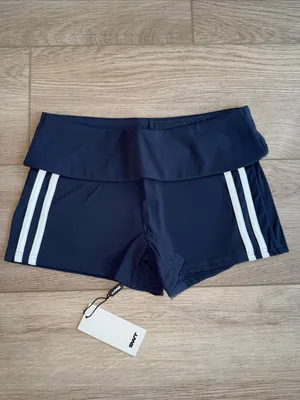 SWT Active Stripe Foldover Hot Shorts Size XS thumbnail 3