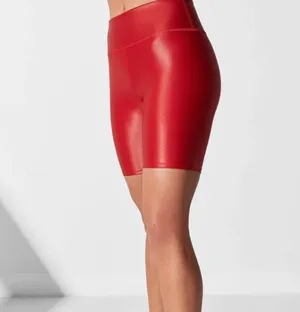 Noli Yoga Cherry Red Liquid Biker Shorts thumbnail 3