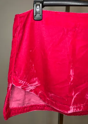 Free People Velvet Pink Mini Skirt thumbnail 7