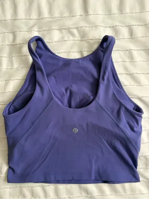 Lululemon Cropped Athletic Tank Top in Deep Violet thumbnail 2
