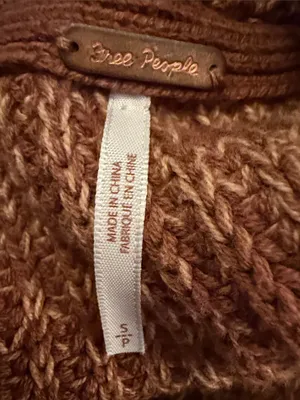 Free People High Hopes Cardi Mariposa Combo Knit Sweater Size Small Boho thumbnail 7