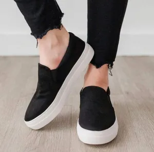 Black Micro Suede Slip On Sneakers Size 6 thumbnail 2