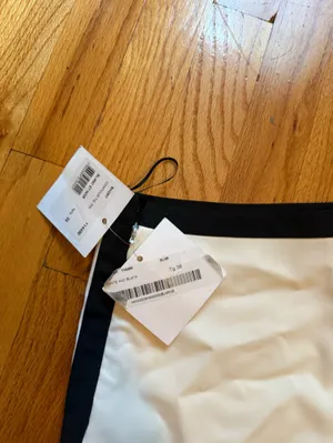 Courreges White micro Shorts with Black stripe NWT thumbnail 4