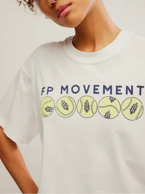 FP MOVEMENT Inspire Buti Logo Tee / Court Logo Ivory Combo Extra Small thumbnail 3