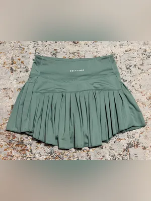 Gold Hinge Pleated Tennis Skirt skort sea green sage Small thumbnail 9