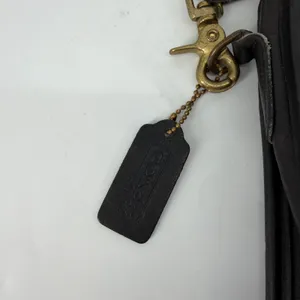 Vintage Coach NYC‎ Black Leather Top Handle Crossbody Turnlock Bag thumbnail 6