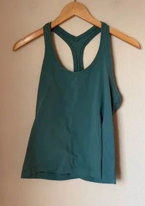 Lululemon Light Teal Blue Cool Racerback Tank Top Size 12 thumbnail 1